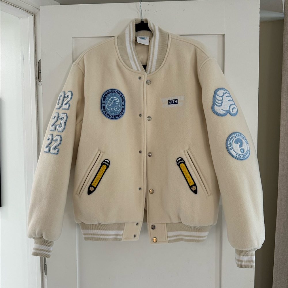 NWT Men’s Kith x Invisible Friends Wool Varsity Jacket, Size Large